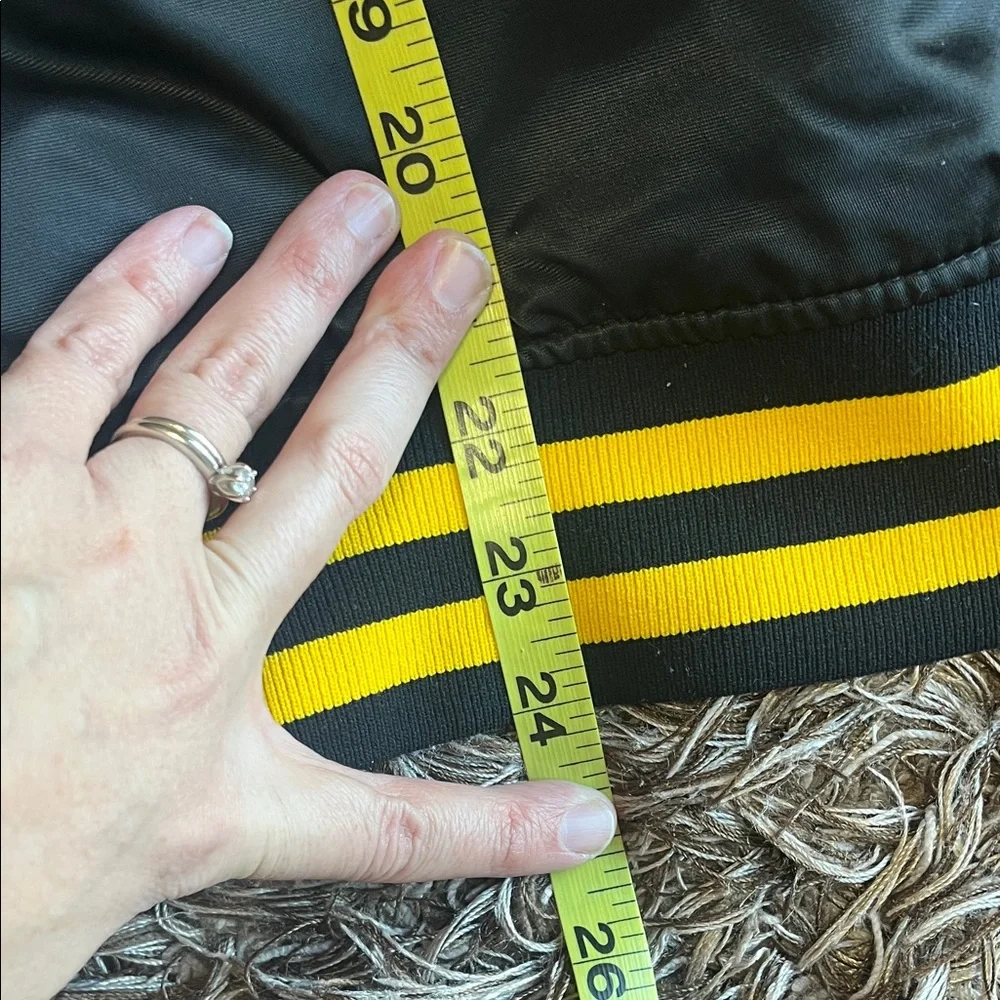 Vtg Pittsburgh Pirates Authentic Diamond Satin Black and Yellow Varsity Jacket - Picture 9 of 17